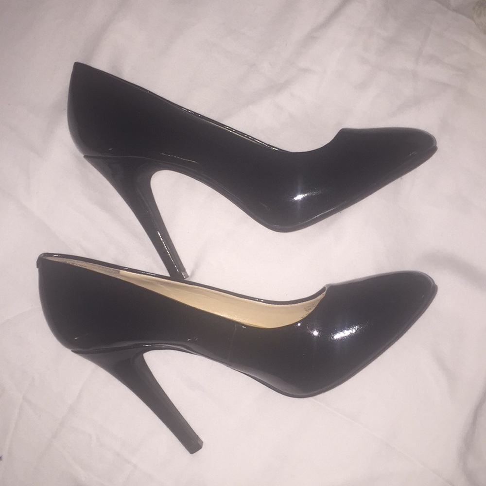 Jessica Simpson Black Patent Leather Heel Sz 8.5 M - Picture 7 of 7